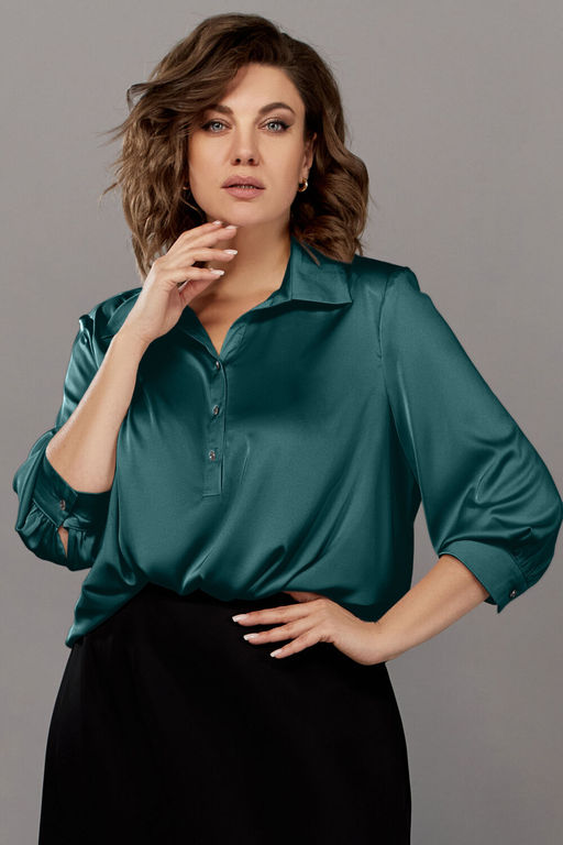 Блуза Olga Style С878 изумруд
