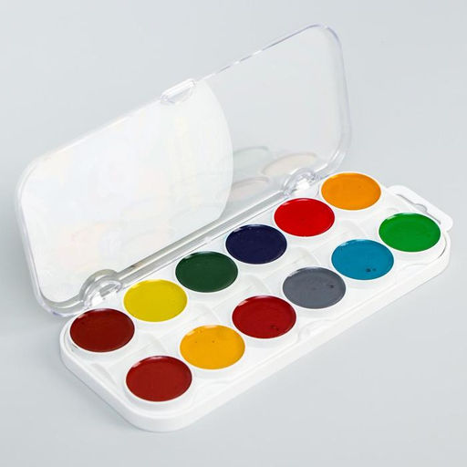 Акварель 24 цвета, «Смешарики», карамельная, без кисти