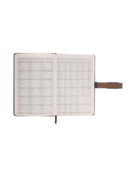 Ежедневник недатированный формат А5, с хлястиком, 112 листов, линия, пвх, коричневый - Simaland фото 5