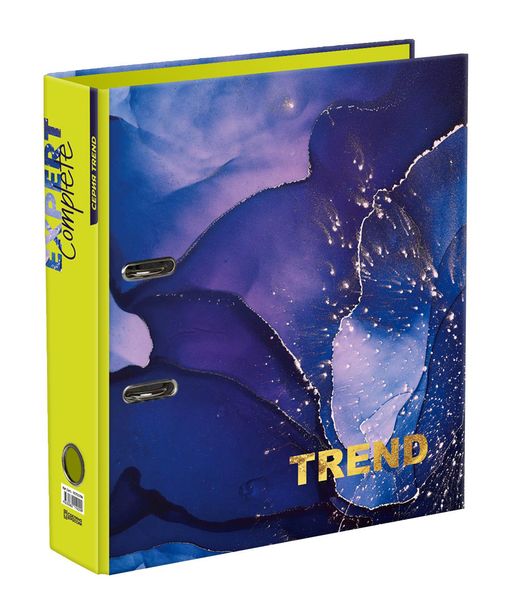 Expert Complete Регистратор ламинир. Marbling 75 мм 10 шт. Trend A4 арочный механ. глянцевый синий EC751706
