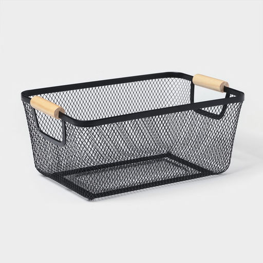 Корзинка универсальная LaDо́m «Миди», прямоугольная, 32×20.5×14 см, чёрная