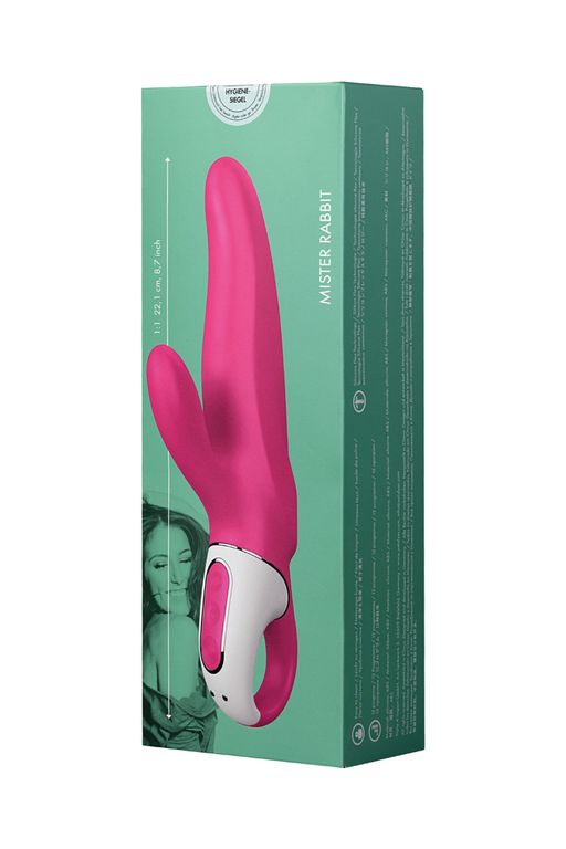 Нереалистичный вибратор Satisfyer Vibes Mr. Rabbit, силикон, красный, 22,1 см.  фото 17