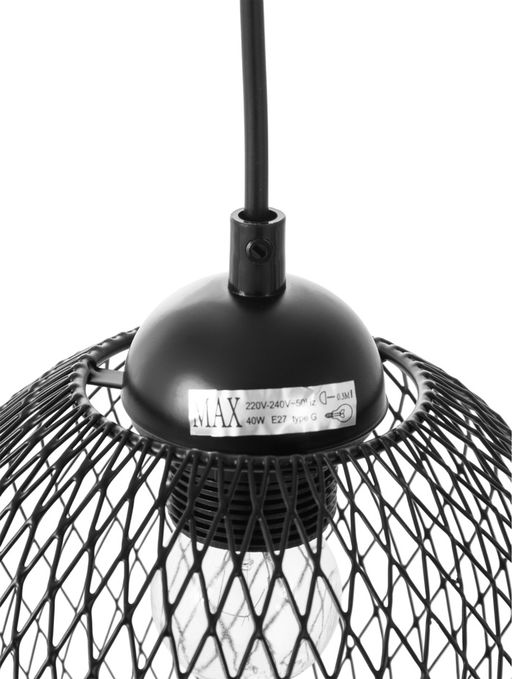 Светильник подвесной 10266/1, 1хE27, 40 Вт, чёрный