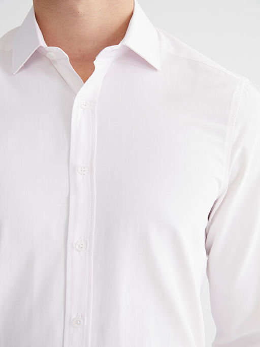 Slim Fit Uzun Kollu Poplin Erkek G?mlek