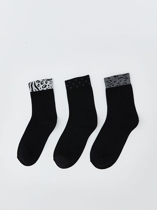Desenli Kad?n Soket ?orap 3l?