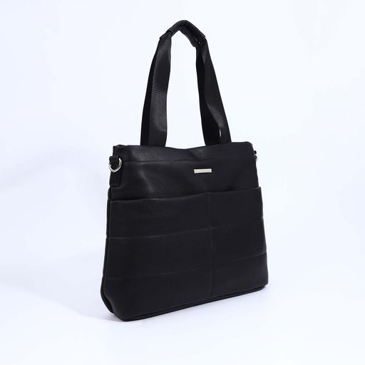 Сумка женская TEXTURA, шоппер, большой размер, цвет чёрный  фото 3