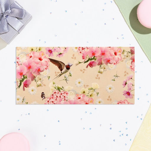 Цена за 10 шт. Конверт для денег Универсальный птица, 16х8 см - Дарим красиво фото 2