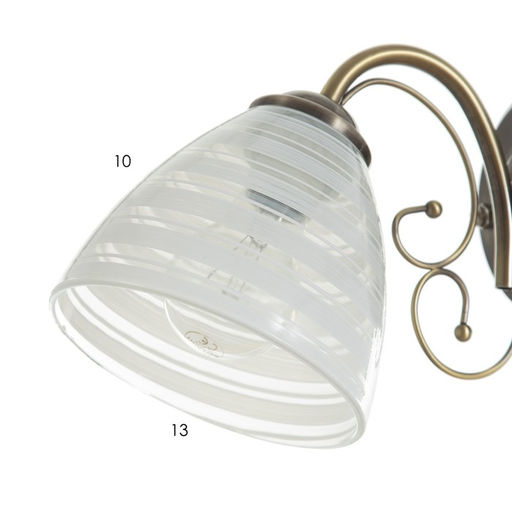 Бра 2011/1, E27, 60 Вт, бронза, 26×13.5×13 см