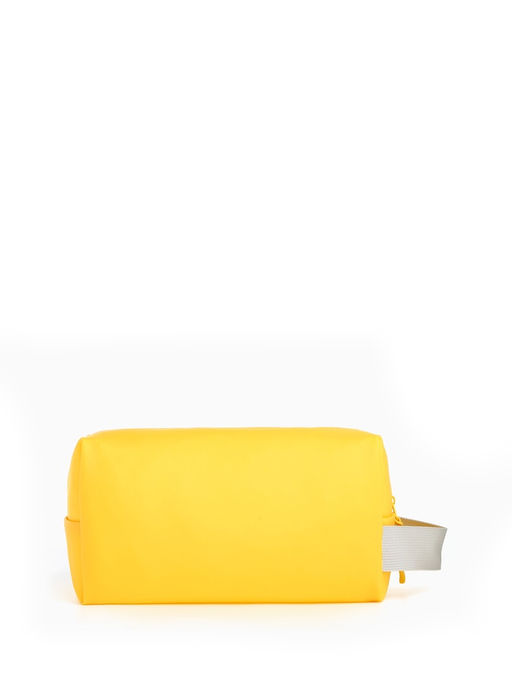 Косметичка на молнии для бассейна, с ручкой, с надписями, жёлтая