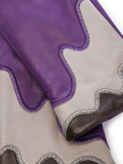 Перчатки женские ш+каш. IS01337 royal purple/l.taupe - Eleganzza фото 3
