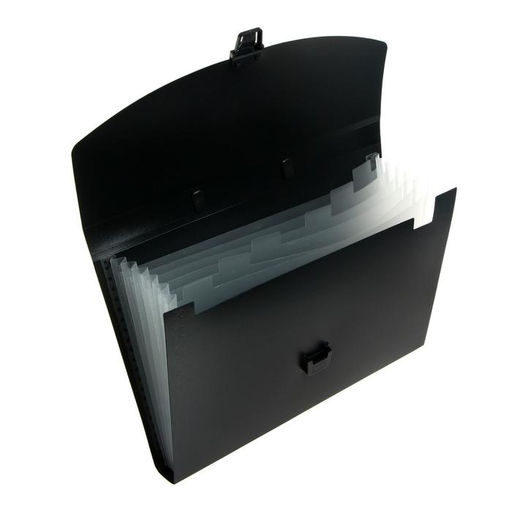 Папка-портфель А4 Calligrata, 6 отделений, 700 мкм, до 300 листов, чёрная