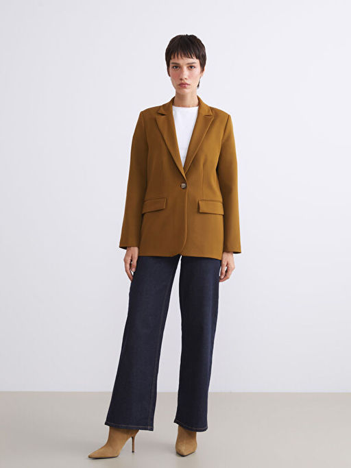 Krep Kad?n Blazer Ceket