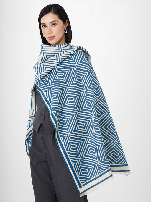 в составе ШЕРСТЬ и КАШЕМИР Большой, мягкий, теплый однотонный двусторонний палантин. - Tantino фото 3