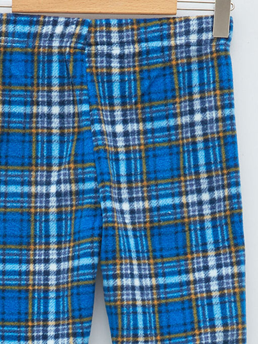 Beli Lastikli Ekose Desenli Polar Erkek ?ocuk Pijama Alt - Waikiki фото 3
