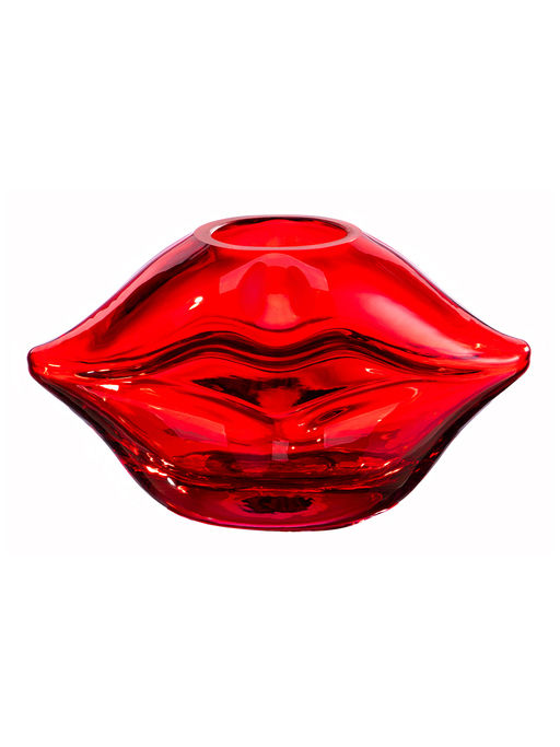 Ваза "Губы" красный, стекло Elan Gallery