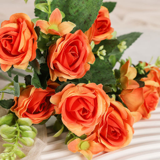 Цветок искусственный Букет роз 28 см / BR-28 /уп 1200/ (Бежевый) - Галеонтрейд фото 4