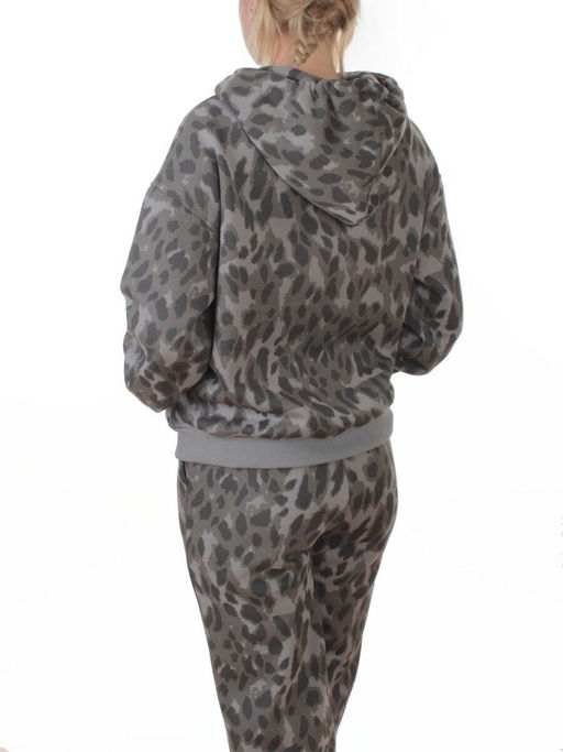 869-3 GRAY/LEOPARD Костюм спортивный зимний женский (95% хлопок, 5% полиэстер)
