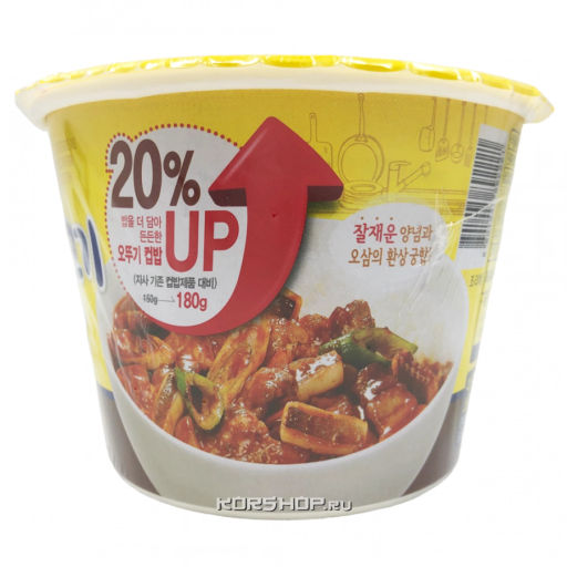 Готовый рис с острым соусом из грудинки и кальмара Оттоги/Ottogi, Корея, 310 г Акция