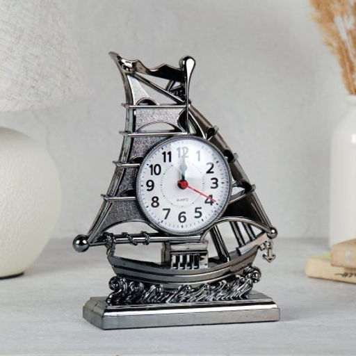 Часы настольные Корабль 17х5х21 см / F528 /уп 96/ - Галеонтрейд фото 4