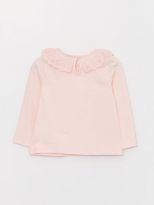 Bisiklet Yaka Uzun Kollu K?z Bebek Ti??rt - Waikiki фото 3