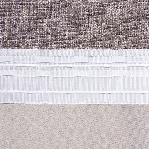 Штора блэкаут портьерная «Этель» Natural, 145×265 см, серая, рогожка 275 г/м²