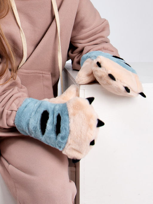 Варежки детские меховые Kim Lin  фото 4