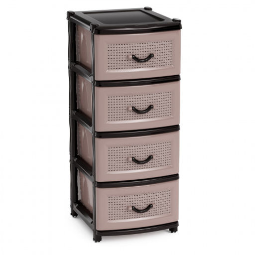 Комод 4-х секционный коричневый М1356