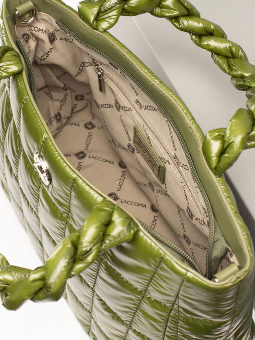 LACCOMA сумка WJB8333-зеленый эко кожа хлопок фото 4
