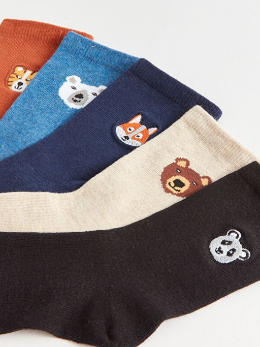 Nak??l? Erkek ?ocuk Soket ?orap 5li - Waikiki фото 3