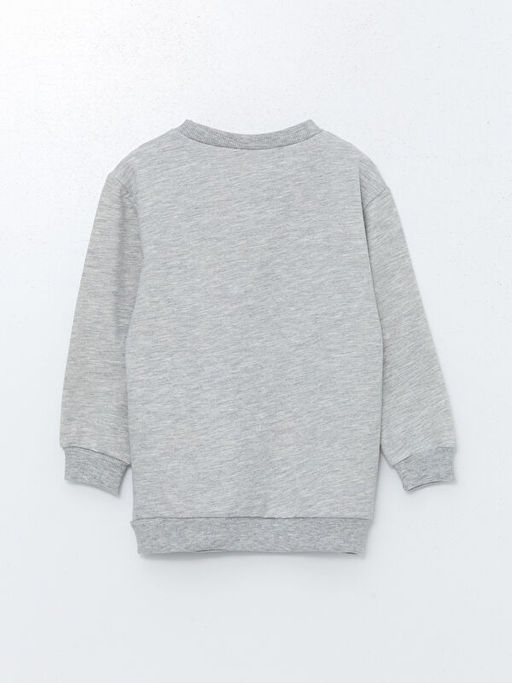 Bisiklet Yaka Bask?l? Erkek Bebek Sweatshirt ve E?ofman Alt 2li Tak?m - Waikiki фото 3