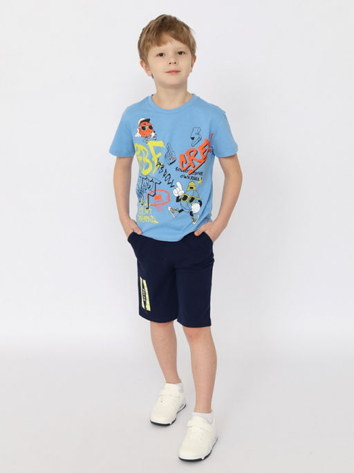 CRB wear/CSKB 63740-43-391 Футболка для мальчика,голубой/Ex.Cherubino  фото 2