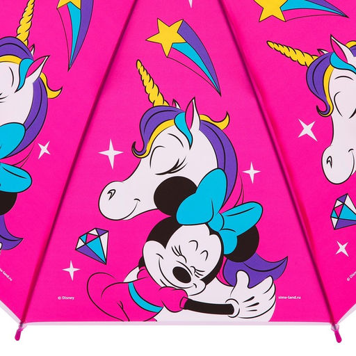 Зонт детский, Минни Маус Единорог, 8 спиц d=86 см - Disney фото 3