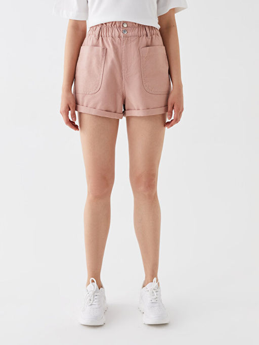 Джинсовые шорты Beli Lastikli Rahat Kalip женские
