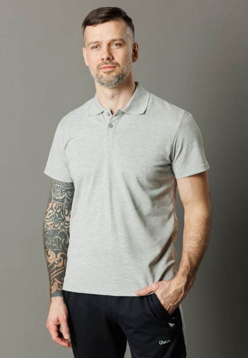 Спортивная футболка-поло 92% хлопок, 8% лайкра