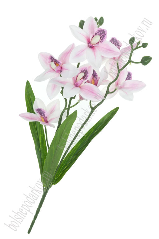 Букет цветов "Орхидея" 45 см (SF-7871) белый/сиреневый