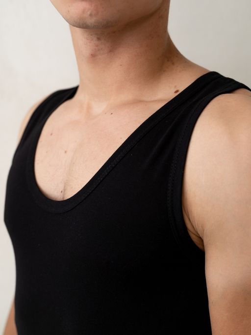 Майка хлопок 100%,черная - Binita фото 5