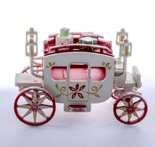 Новогодние елочные игрушки: Карета крытая 3020 Red Classic - Idh фото 4