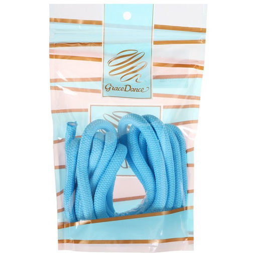 Скакалка гимнастическая Grace Dance, 3 м, цвет голубой  фото 9