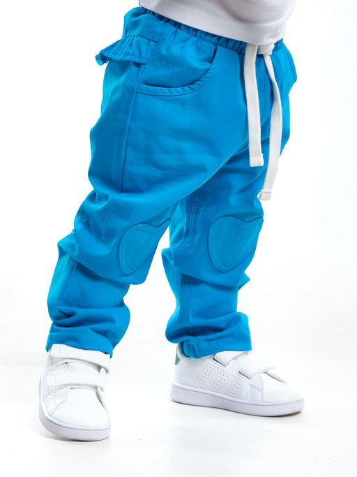 Текстильные брючки для девочки UD 4879 бирюза - Mini maxi фото 3