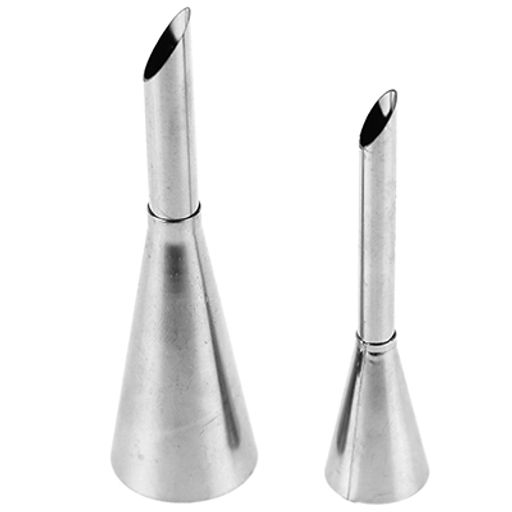 Кондитерский набор 3 предмета Шприц BIM340, BIM232: насадка для кондитерского мешка д1,8х7,5см, д2,5х9см, нержавеющая сталь, с длинным носиком; ершик 10см; в блистере (Китай) - Домашняя мода фото 2