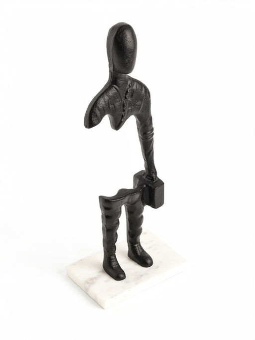 Сувенир "Опустошение" алюминий, мрамор 15,5х10,5х41,5 см
