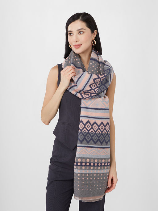 в составе ШЕРСТЬ и КАШЕМИР Большой, мягкий, теплый однотонный двусторонний палантин. - Tantino фото 5