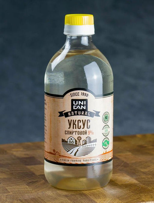 Уксус спиртовой 9% UNI DAN 0,5л ПЭТ
