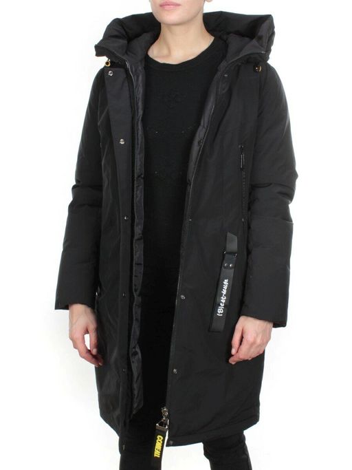 YR-961 BLACK Пальто зимнее женское АЛИСА (200 гр. холлофайбера) - Fashion фото 9