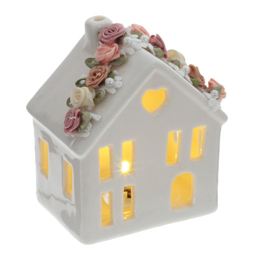 Фигурка декоративная "Дом" (подсветка, 3xLR44 н/п), L8,5 W6,5 H10 см