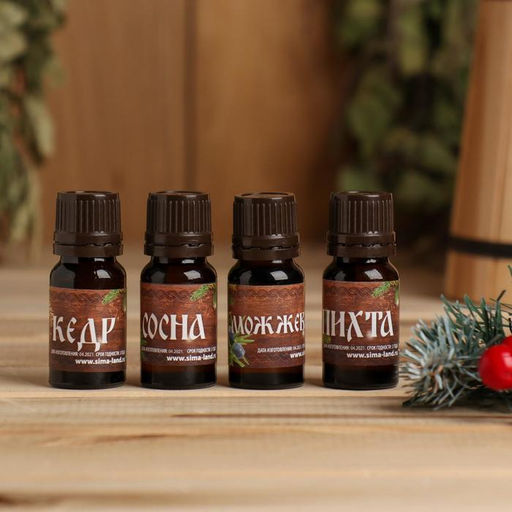 Набор 4 аромамасла 10 мл С новым годом! С легким паром! - Банная забава фото 2