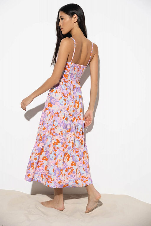 Ярусное платье с ярким принтом - Incity фото 7