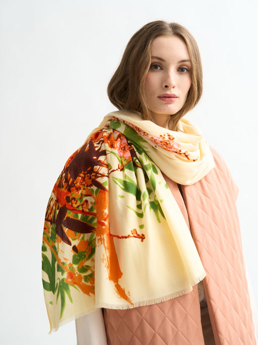 ШЕРСТЬ ХЛОПОК ШЕЛК Палантин - Tantino фото 3