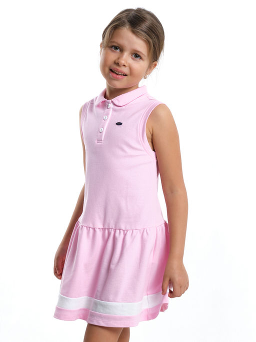 Платье поло летнее в садик UD 7883 розовый - Mini maxi фото 4