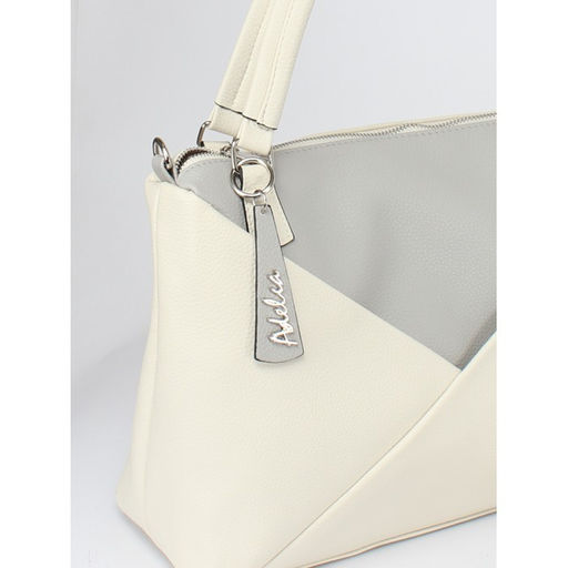 Сумка женская искусственная кожа ADEL-243/ММ, 1отдел+кар/перег, плеч/ремень, бежевый/серый флотер 259201 - Adelia фото 4